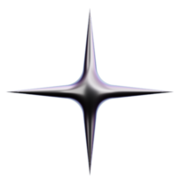 estrela abstrata forma 3d. Cor gradiente. png