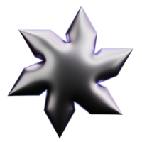 forme abstraite d'étoile 3d. dégradé de couleur. png