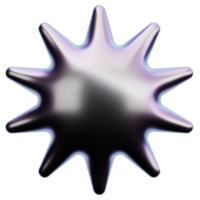 estrela abstrata forma 3d. Cor gradiente. png