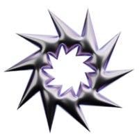 estrela abstrata forma 3d. Cor gradiente. png