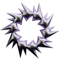 Abstract Star 3D Shape. Gradient Color. png