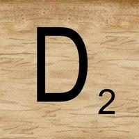 Watercolor illustration of Letter D in scrabble alphabet. Wooden scrabble tiles to compose your own words and phrases. vector