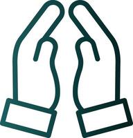 Praying Hands Vector Icon Design