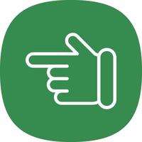 Hand Point Left Vector Icon Design