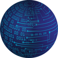 Modern Technology Data Globe Crop-out png