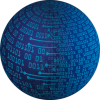 recorte de globo de dados de tecnologia moderna png