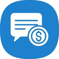 Comment Dollar Vector Icon Design