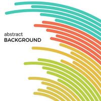 Abstract background with bright rainbow colorful lines. Colored circles with place for your text on a white background. vector