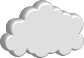 icono de recorte de nube blanca png