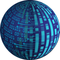 globo de datos de tecnología moderna png