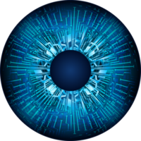 recorte de ojo de tecnología moderna png