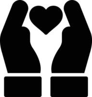 Hand Holding Heart Vector Icon Design