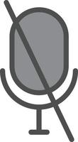 Microphone Slash Vector Icon Design