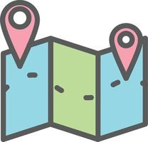 Map Marked Alt Vector Icon Design