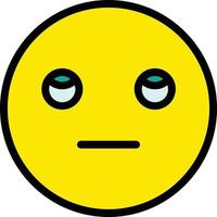 Meh Rolling Eyes Vector Icon Design