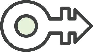 Mars Stroke H Vector Icon Design