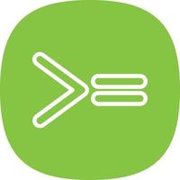 Greater Than Equal Vector Icon Design