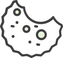 diseño de icono de vector de mordedura de galleta