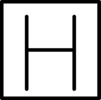 diseño de icono de vector cuadrado h