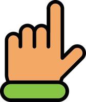 Hand Point Up Vector Icon Design