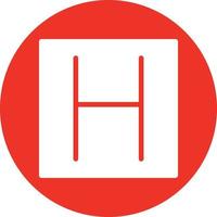 H Square Vector Icon Design