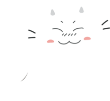 Cat cartoon character crop-out png