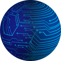 globo de datos de tecnología moderna png
