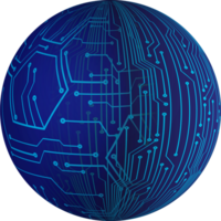 globe de données de technologie moderne png