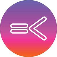 Less Than Equal Vector Icon Design