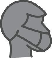 Head Side Mask Vector Icon Design