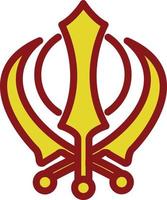 Khanda Vector Icon Design
