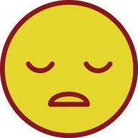Frown Open Vector Icon Design
