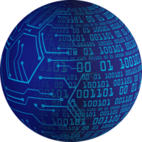 globe de données de technologie moderne png