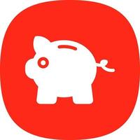 Piggy Bank Vector Icon Design