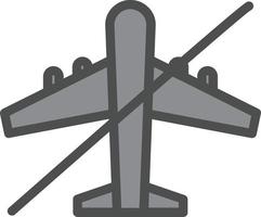 Plane Slash Vector Icon Design