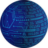 Modern Technology Data Globe Crop-out png