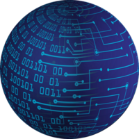 Modern Technology Data GlobeCrop-out png