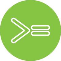 Greater Than Equal Vector Icon Design