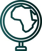 diseño de icono de vector de globo África