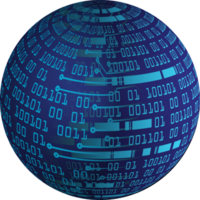 globe de données de technologie moderne png