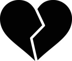 diseño de icono de vector de corazón roto