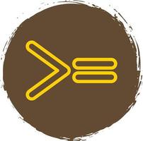 Greater Than Equal Vector Icon Design