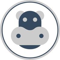 Hippo Vector Icon Design