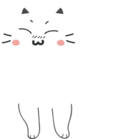 recorte de personagem de desenho animado de gato png