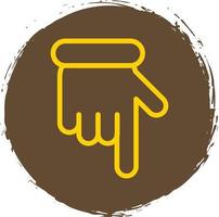 Hand Point Down Vector Icon Design