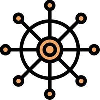 Dharmachakra Vector Icon Design