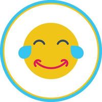 Grin Tears Vector Icon Design