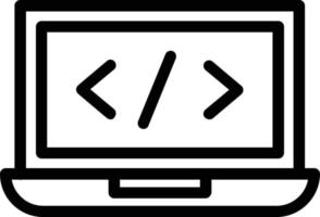 Laptop Code Vector Icon Design