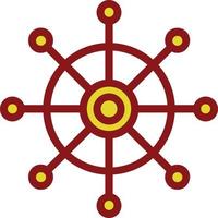 Dharmachakra Vector Icon Design