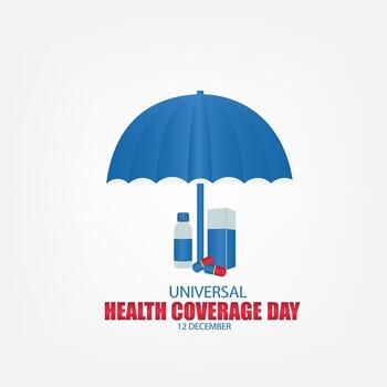 Vector Illustration for World Health Coverage Day. Simple and Elegant Design